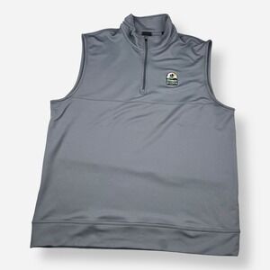 Dunning Golf‎ Vest Men's Sz XL Gray 1/4 Zip Pullover Performance Kenmure